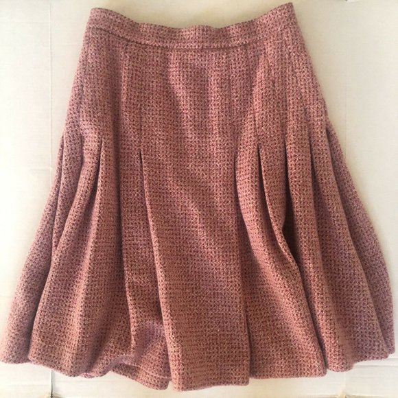 BARBIE Chanel Suit Set Jacket Skirt Cashmere Silk Pink CC - Picture 11 of 12